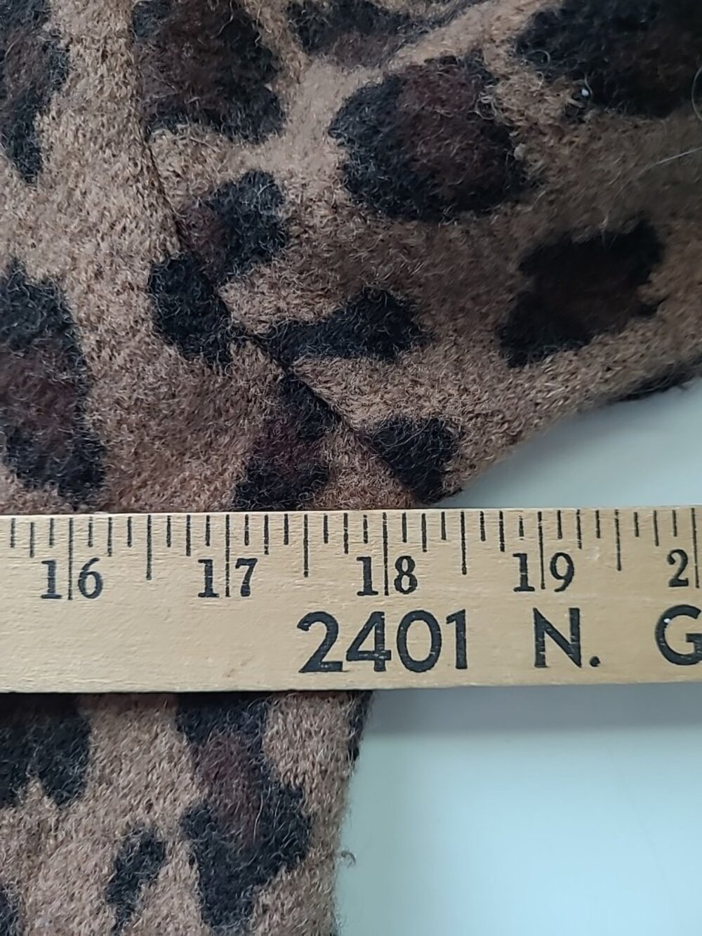 Vintage Lisa International Jacket M Boiled Wool Animal Print Full Zip Pockets - Picture 3 of 11